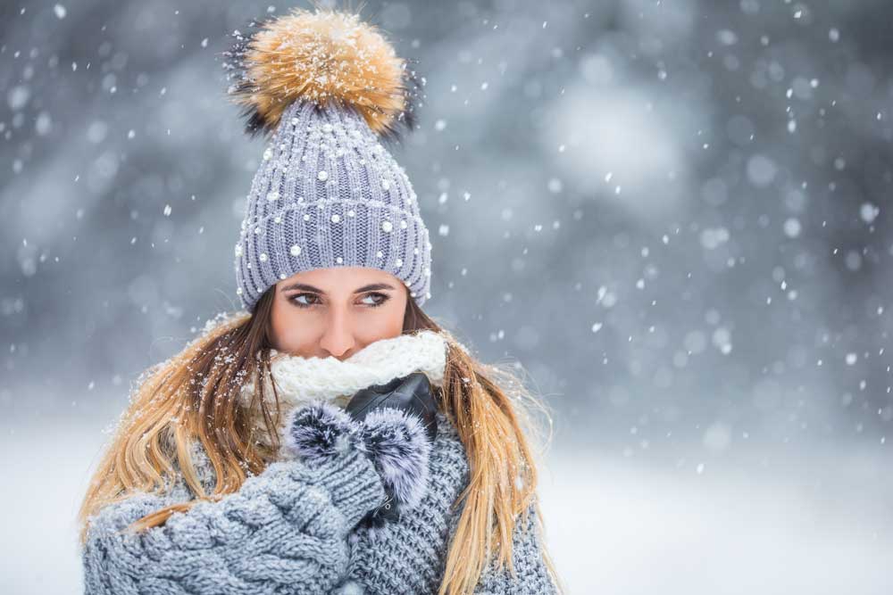 Trockene und schuppige Haut im Winter