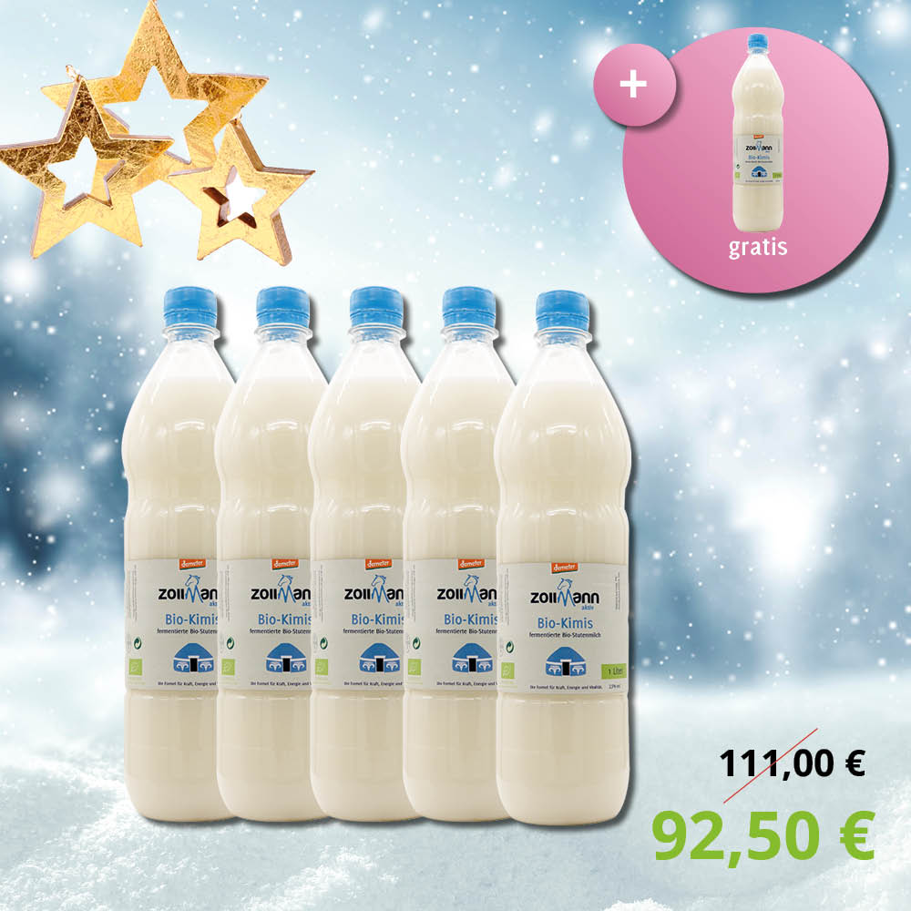 Winterangebot Bio-Kimis 5 x 1 Liter Flasche + 1 Flasche gratis